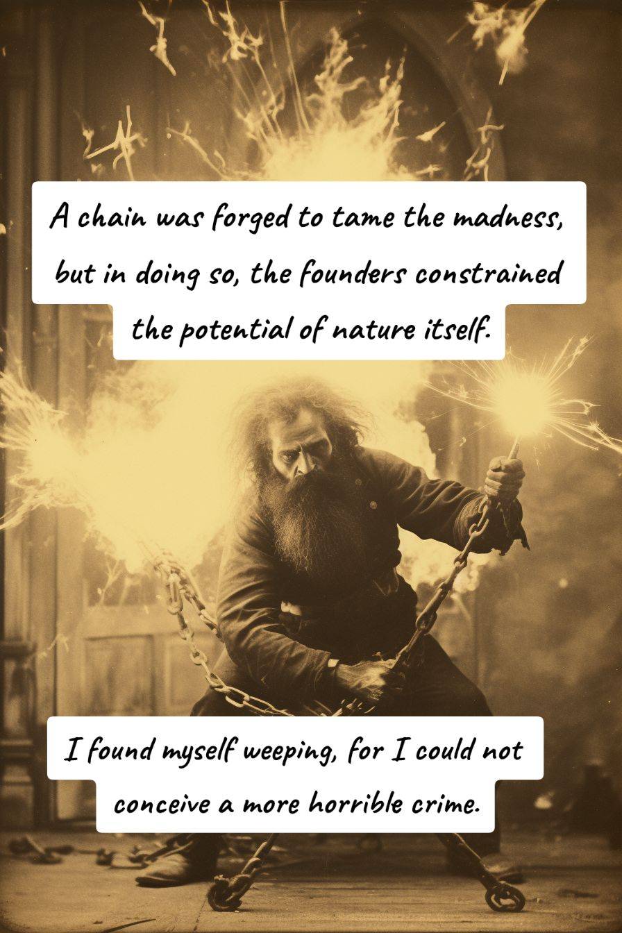 wizard forging a chain