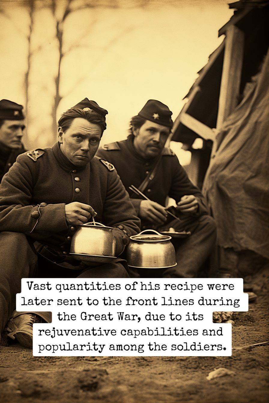 soldiers with stew