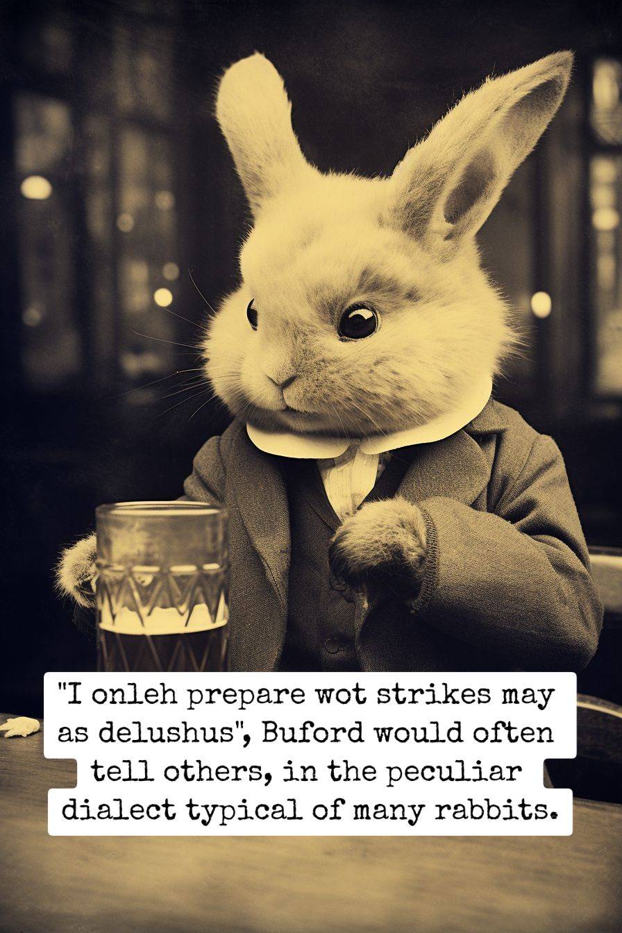 bunny with a pint glass