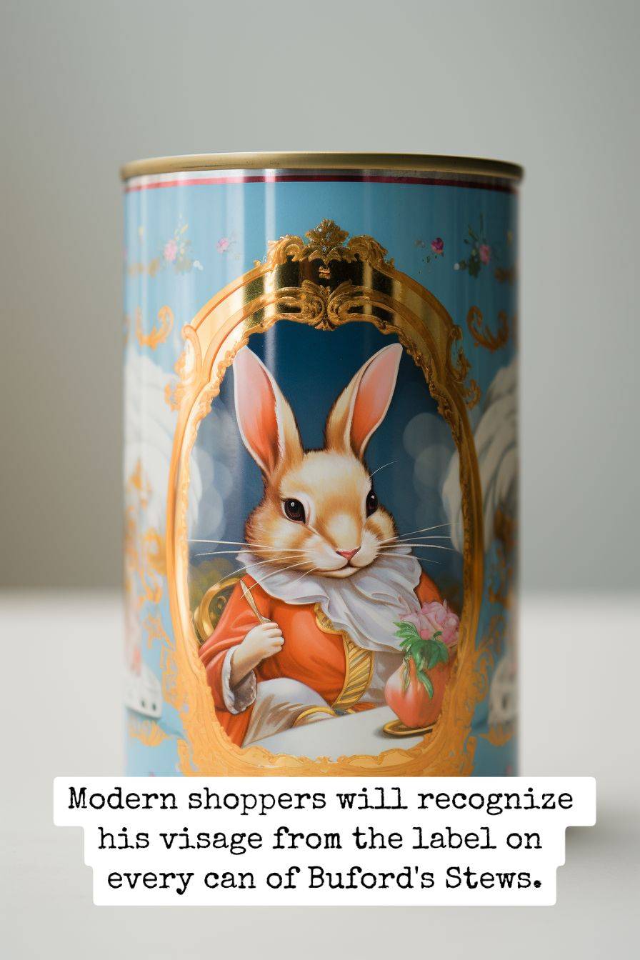 can of soup with a bunny on the label