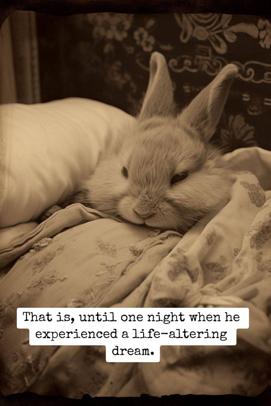sleeping bunny in pajamas