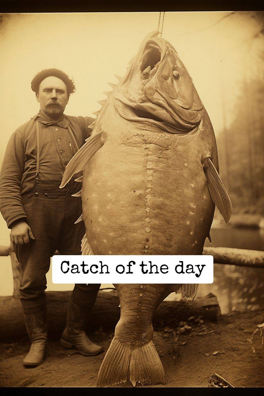 man with giant monster fish
