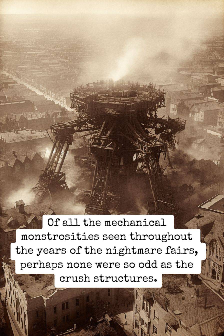 large mechanism destroying a city