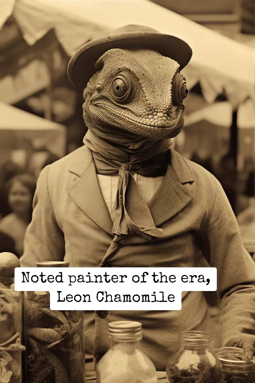 chameleon in a suit