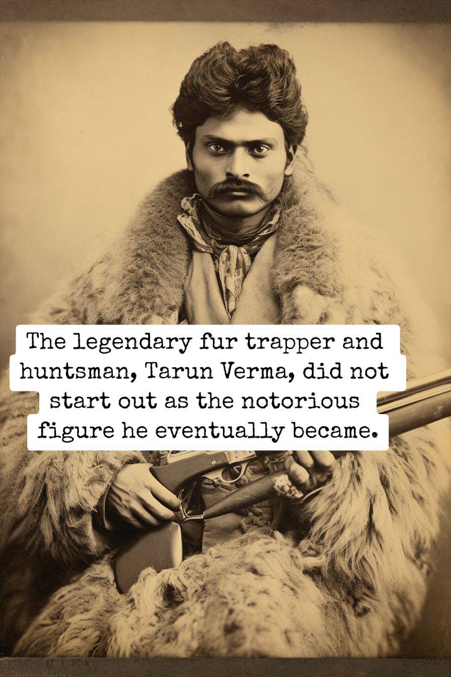indian fur trapper with a mustache