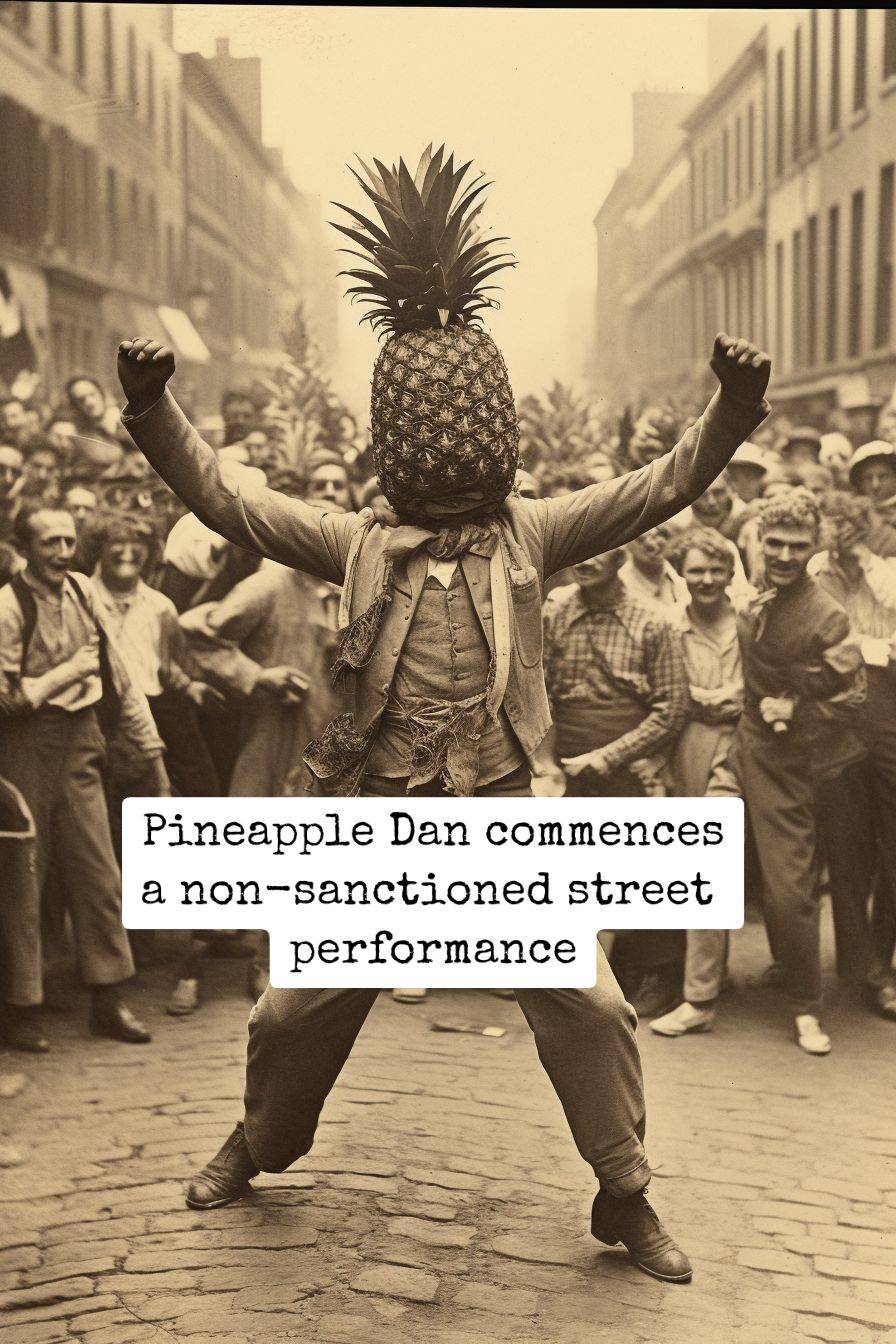 man with pineapple head