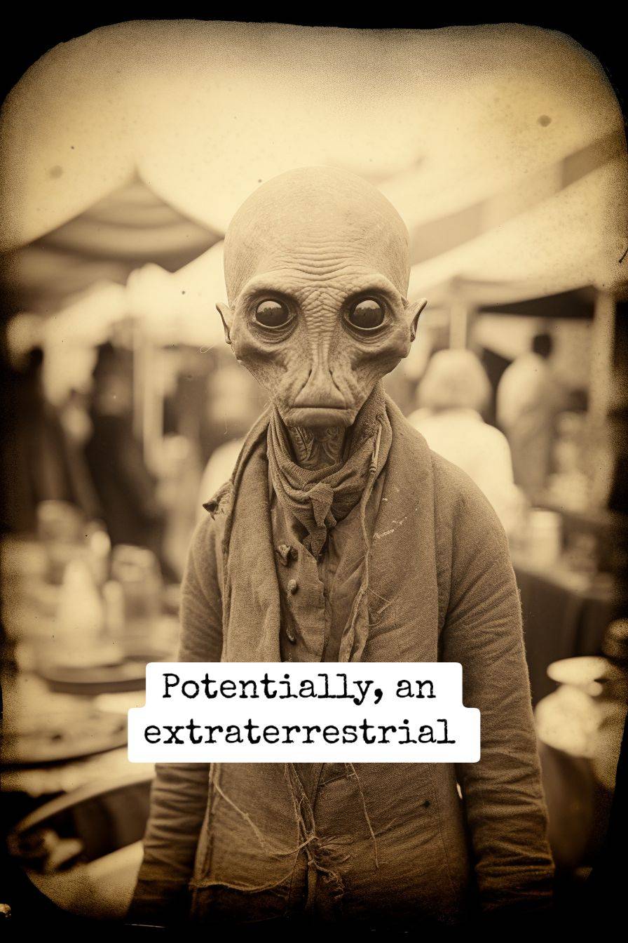 alien at market