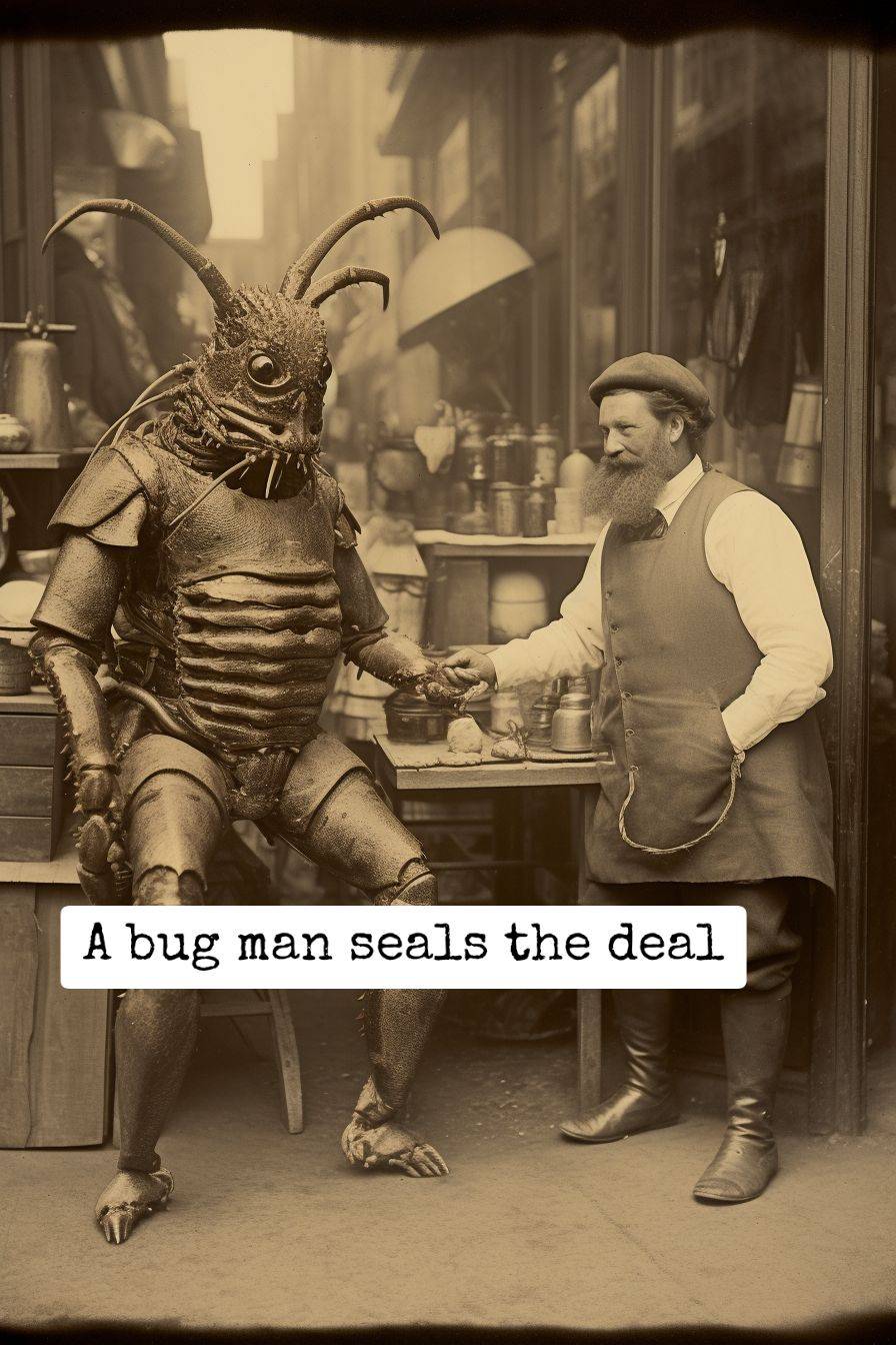 bug man at the market