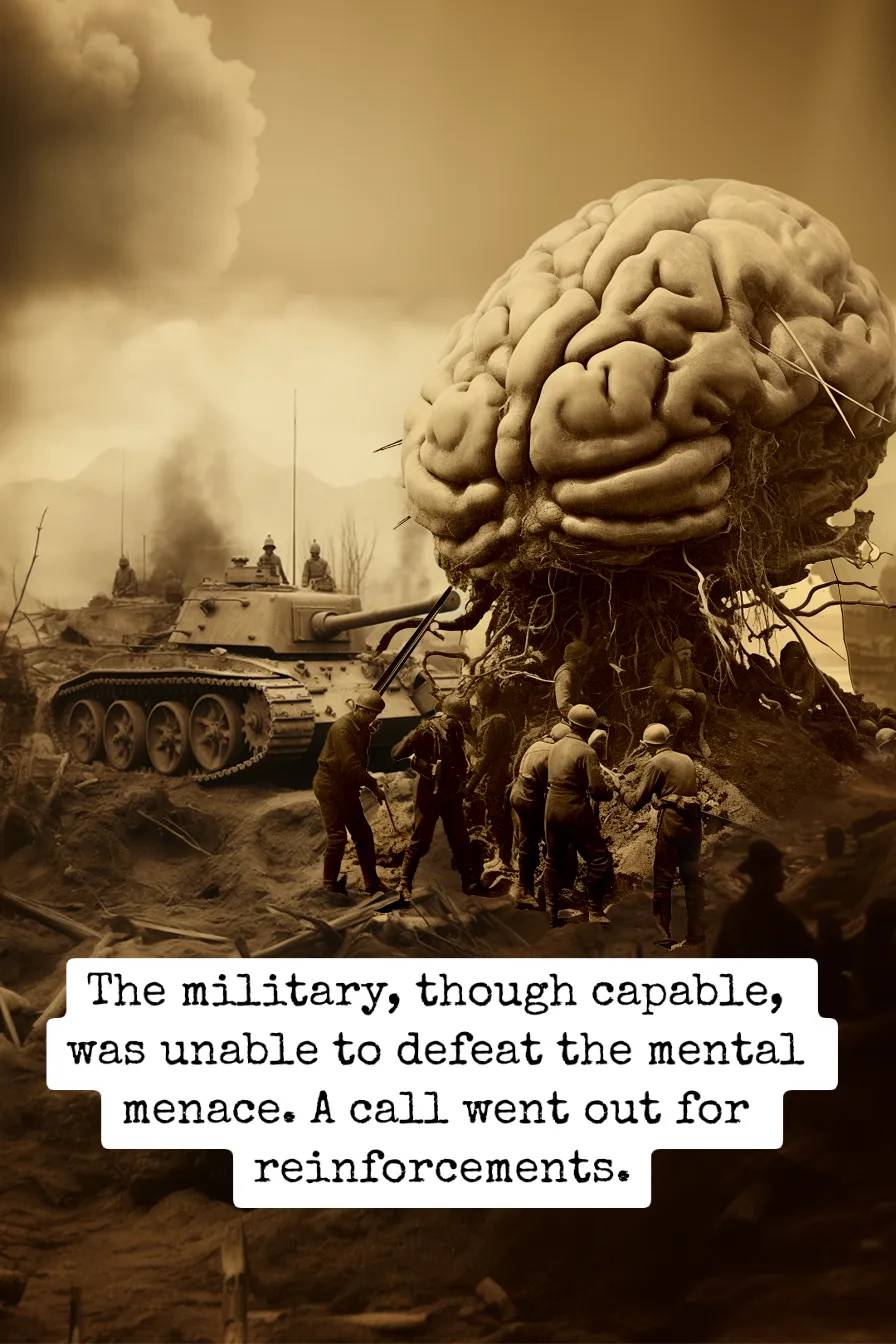 giant brain battles the military
