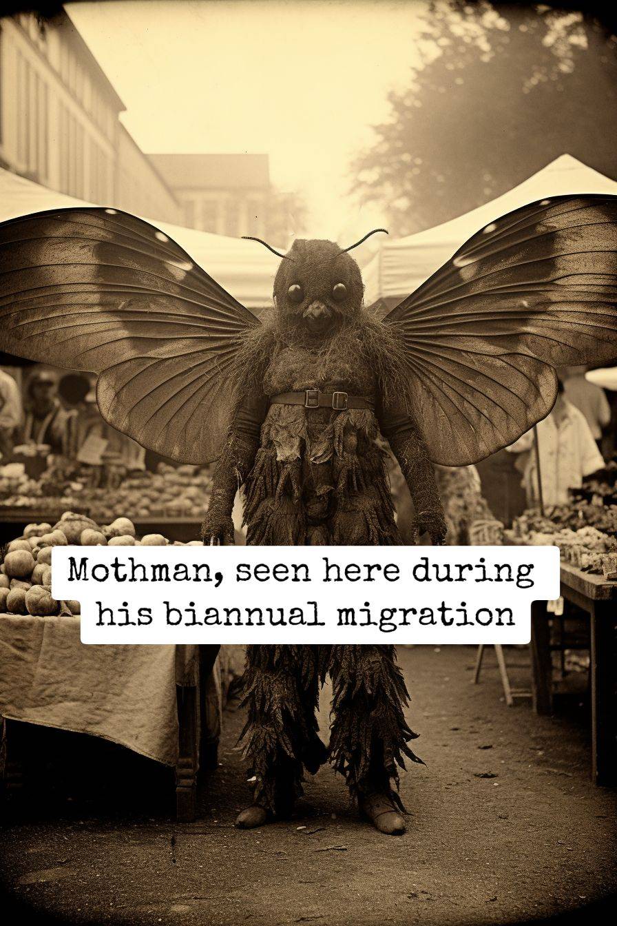 mothman at street market
