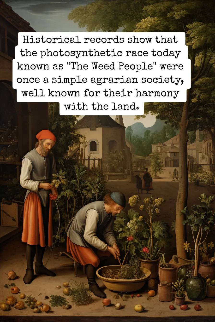old painting of gardeners
