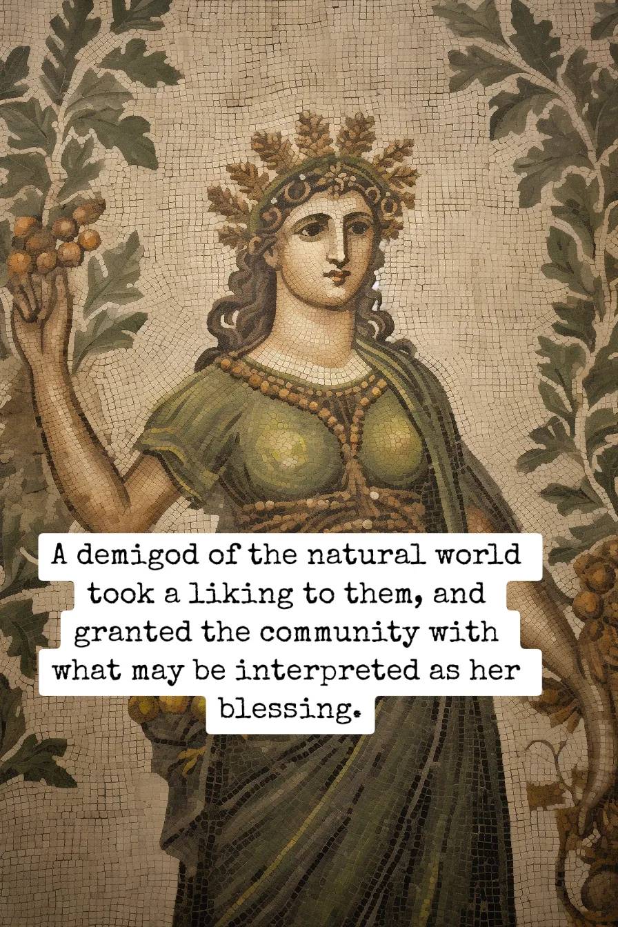 mosaic of a Greek plant goddess