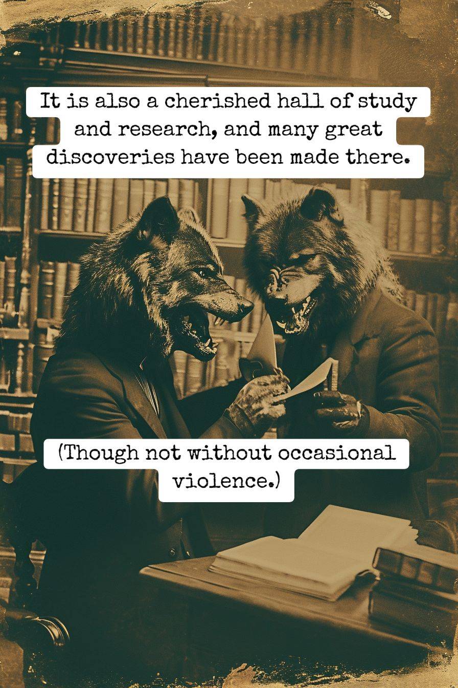 Werewolf in a library