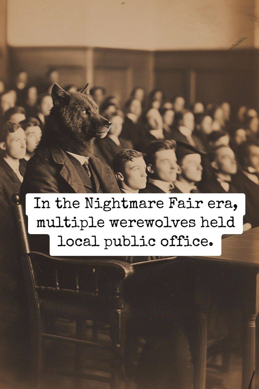 Werewolf at a public forum